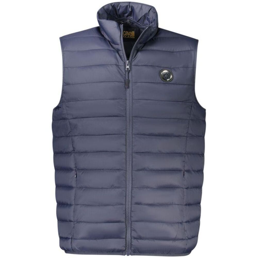 Cavalli Class Padded Vest Lightweight Men Blue Jackets